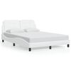 vidaXL Bed Frame without Mattress "Zadar" White 120x200 cm Faux Leather