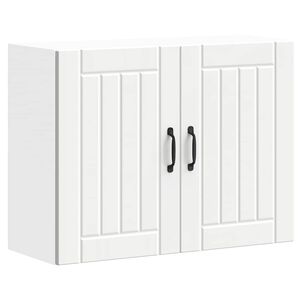 vidaXL V&auml;ggsk&aring;p f&ouml;r k&ouml;k Lucca vit konstruerat tr&auml;