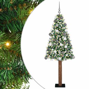 vidaXL Smal julgran Gr&ouml;n 180 cm PVC och solid furu