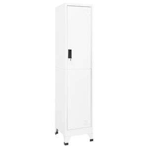 vidaXL F&ouml;rvaringssk&aring;p vit 38x45x180 cm st&aring;l