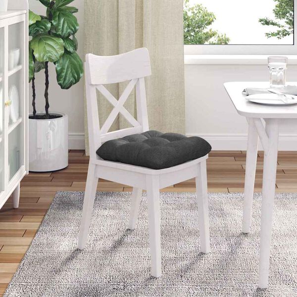 vidaXL Sittkuddar 4 pcs Mörkgrå 45 x 45 cm Kordread tyg