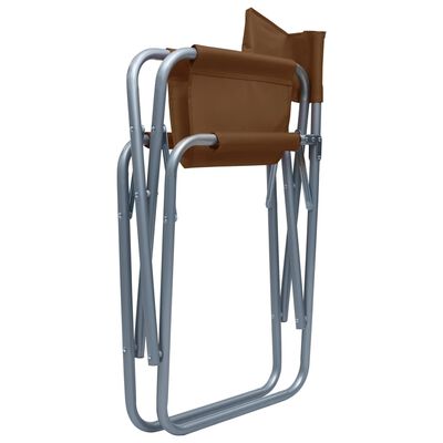 vidaXL Regissörsstol 2 st stål brun