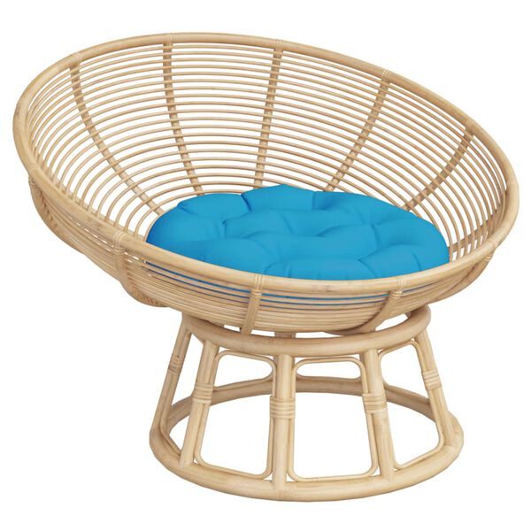 vidaXL Rund dyna ljusbl&aring; &Oslash; 60 x11 cm oxfordtyg