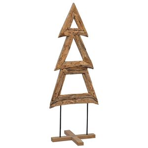 vidaXL Julgran Brun 90 cm Massivt teaktr&auml;