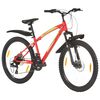 vidaXL Mountainbike 21 v&auml;xlar 26-tums d&auml;ck 36 cm r&ouml;d