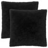 vidaXL Kudde med kudde HEERLEN 2 st Svart PV Fleece