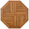 vidaXL Bordsskiva 80x80x2,5 cm åttakantig massiv teak