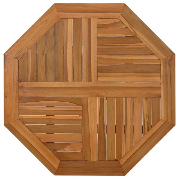 vidaXL Bordsskiva 80x80x2,5 cm åttakantig massiv teak