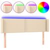 vidaXL S&auml;nggavel LED gr&auml;ddvit 147x16x78/88 cm tyg