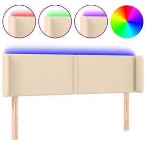 vidaXL S&auml;nggavel LED gr&auml;ddvit 147x16x78/88 cm tyg