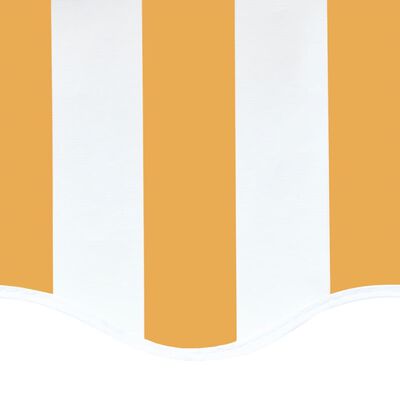 vidaXL Markisväv gul och vit 4,5x3,5 m