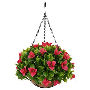 vidaXL Konstgjorda blommor Rosig 33 x 33 x 44 cm PE och st&aring;l