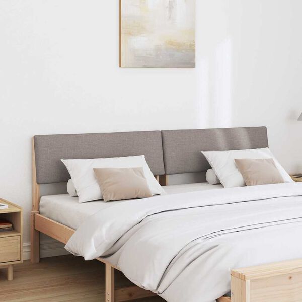 vidaXL Kl&auml;dd s&auml;nggavel Taupe 200 cm Massiv furu