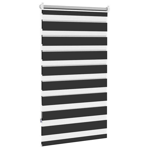 vidaXL Zebragardin 90,9x150 cm Tygbredd 86,7 cm svart