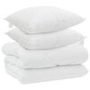 vidaXL Vinter T&auml;cke med kudde 3 st Vit Mikrofiber