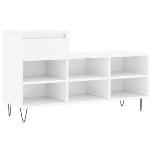 vidaXL Skosk&aring;p vit h&ouml;gglans 102x36x60 cm konstruerat tr&auml;
