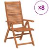vidaXL F&auml;llbara f&aring;t&ouml;ljer 8 st 56x72x107 cm Massivt tr&auml; akacia