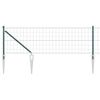 vidaXL Euro Staket med Spikar 25 x 0,8 m PVC-belagda st&aring;l Gr&ouml;n Mesh