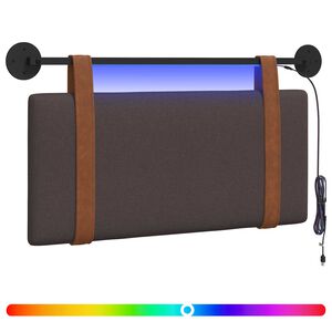 vidaXL H&auml;ngande s&auml;nggavel Med LED-lampa M&ouml;rkbrun Antik PU