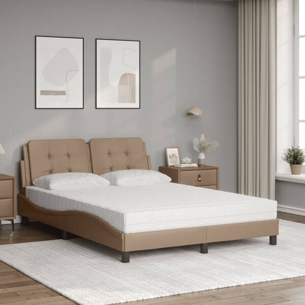vidaXL Bed Frame without Mattress "Zadar" Black and White 137x190 cm Faux Leather