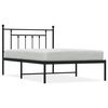 vidaXL S&auml;ngram med huvudgavel metall svart 107x203 cm