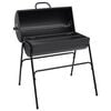 vidaXL Grilltunna med 2 grillgaller svart 80x95x90 cm st&aring;l