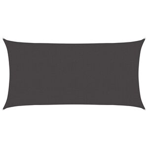 vidaXL Sols&auml;tt segel Antracit 2,5 x 6 m HDPE