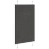 vidaXL Plisserad persienn svart 75x100 cm tyg bredd 74,4 cm polyester
