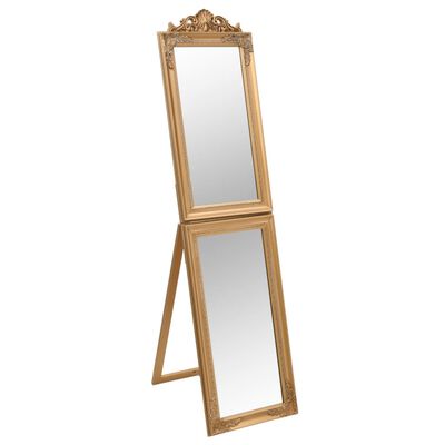 vidaXL Fristående spegel guld 40x160 cm