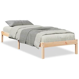 vidaXL S&auml;ngram utan madrass extra l&aring;ng 100x220 cm massiv furu