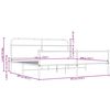 vidaXL S&auml;ngram utan madrass metall brun ek 180x200 cm
