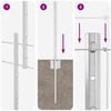 vidaXL St&auml;ngsel med stolpe Silver 1,6 x 25 m St&aring;l