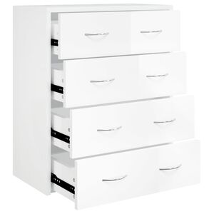 vidaXL Sk&auml;nk med 4 l&aring;dor 60x30,5x71 cm vit h&ouml;gglans