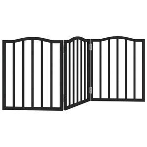 vidaXL Hundgrind hopf&auml;llbar 3 paneler svart 150 cm poppel