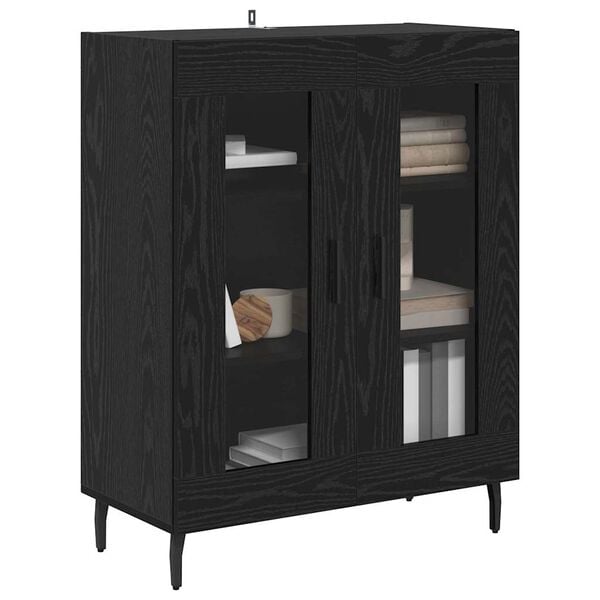 vidaXL Sideboard Svart Ek 69,5 x 34 x 90 cm Konstruerat tr&auml;