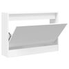 vidaXL Skohylla vit 80x21x57 cm konstruerat tr&auml;