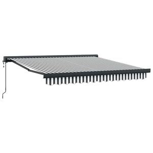 vidaXL Markis inf&auml;llbar antracit och vit 3x2,5 m tyg&aluminium