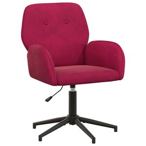 vidaXL Svanstol 54 x 55 x 90 cm Vinr&ouml;d Sammet