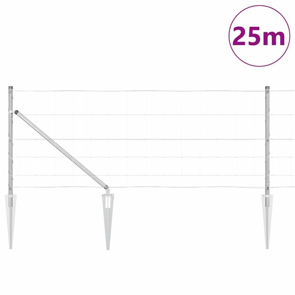 vidaXL St&auml;ngselstolpe Galvaniserad 25 x 0,8 m St&aring;l