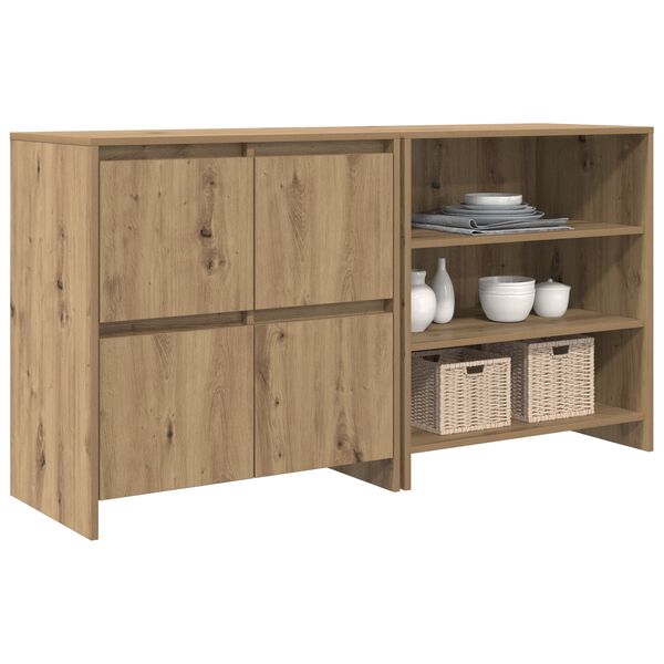vidaXL Sideboard 2 pcs Artisan Ek 70 x 41 x 75 cm Konstruerat tr&auml;