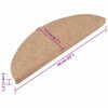 vidaXL Trappstegsmattor självhäftande 15 st 56x17x3 cm beige
