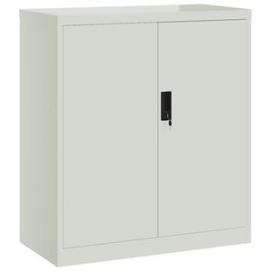 vidaXL Dokumentsk&aring;p ljusgr&aring; 79x40x90 cm st&aring;l
