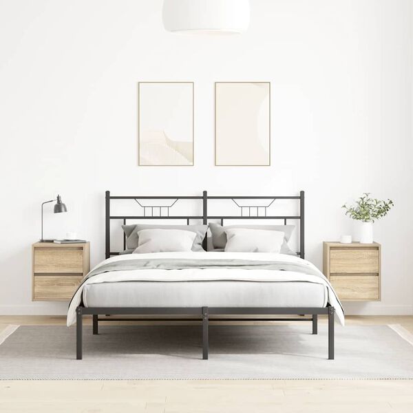 vidaXL V&auml;ggmonterade s&auml;ngsk&aring;p 2 st, Sonoma Ek 38x34x40 cm