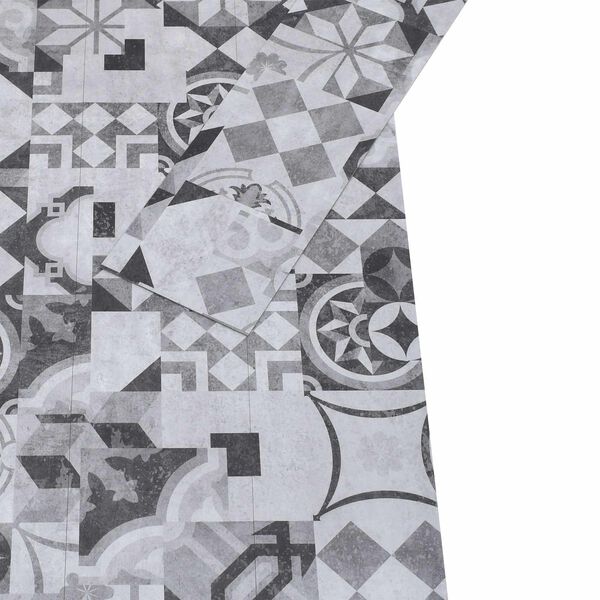 vidaXL Golvplankor 18 pcs Gr&aring; 5,26 m&sup2; PVC