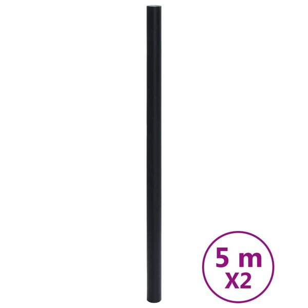 vidaXL Möbeldekaler självhäftande matt svart 90x500 cm PVC