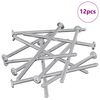 vidaXL M&ouml;belskruvar 12 pcs Silver M6 x 120 mm St&aring;l