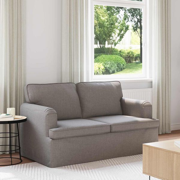 vidaXL Soffa Taupe 144 x 80 x 85 cm tyg