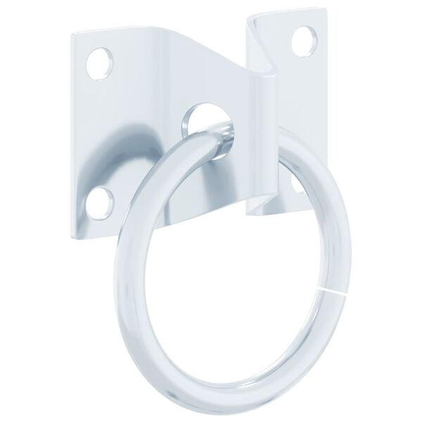 vidaXL Kopplingsring med plattor 3 st silver stål