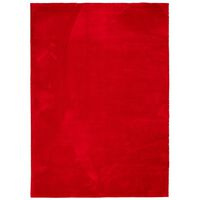 vidaXL Mjuk matta HUARTE med kort lugg tvättbar röd 200x280 cm