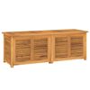 vidaXL Tr&auml;dg&aring;rdsl&aring;da med p&aring;se 150x50x55 cm massiv teak